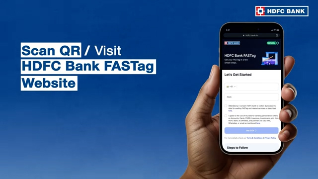 visit HDFC Bank FASTag website to start online FASTag application process