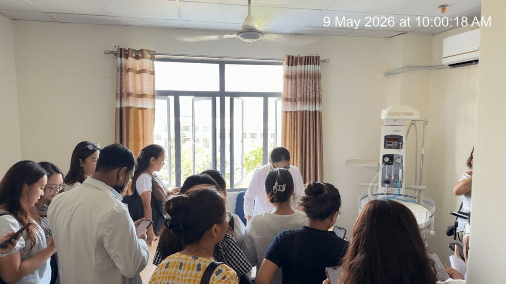 Healthcare professionals engaged in hands-on training and demonstration during Neonatal Resuscitation Program Day at Zoram Medical College.